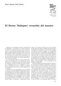 El Doctor Maluquer: recuerdos del maestro