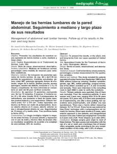 Manejo de las hernias lumbares de la pared abdominal