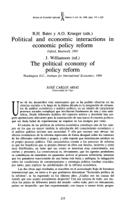 A Political and economic interactions in economic policy reform The