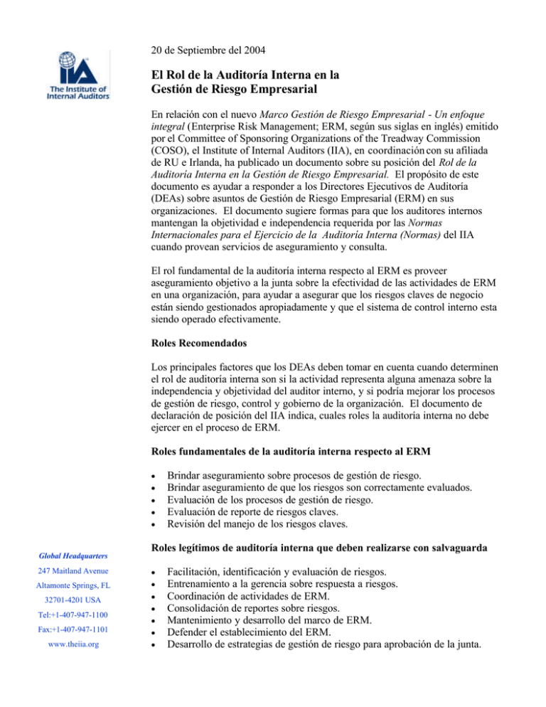 EL Rol del Auditor Interno en el ERM.pub