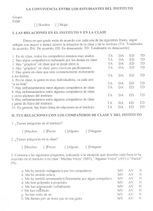 La convivencia entre los estudiantes del instituto.