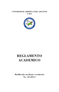 reglamento academico - Universidad Abierta Para Adultos