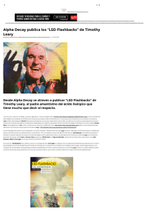 Alpha Decay publica los “LSD Flashbacks” de Timothy Leary
