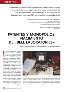 patentes y monopolios, nacimiento de «bell laboratories