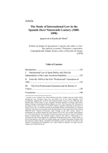 Article The Study of International Law in the Spanish Short