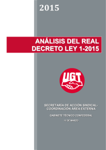 Análisis del Real Decreto Ley 1-2015