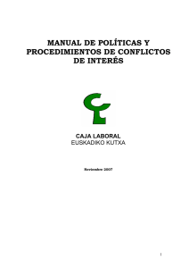 manual de políticas y procedimientos de conflictos
