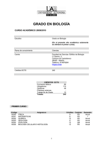 Grado de Biología - Universidad Autónoma de Madrid