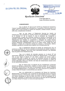 RD N&deg; 05-2016 - Ministerio de Transportes y Comunicaciones