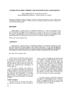 COLERA EN EL PERU: PRIMER CASO DIAGNOSTICADO