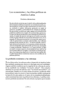 Los economistas y las élites políticas en América Latina