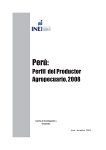 Perú: Perfil del Productor Agropecuario, 2008