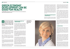 GREEN ECONOMIC DEVELOPMENT CAN BE GOOD FOR HEALTH A