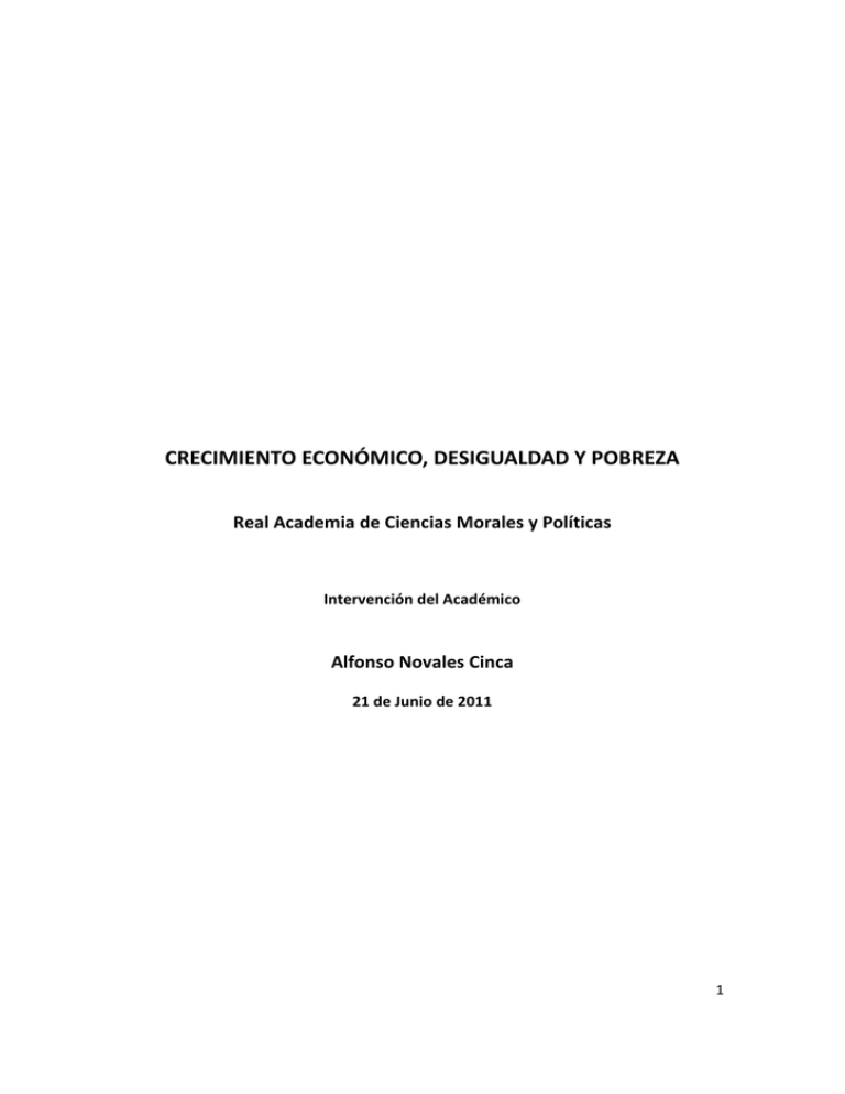 CRECIMIENTO ECONÓMICO, DESIGUALDAD Y POBREZA