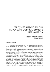 del temps heroic en que el penedes s`obr~ al comerc amb