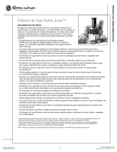Extractor de Jugo Nutrex Juicer