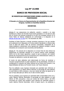 Ley Nº 15.900 BANCO DE PREVISION SOCIAL