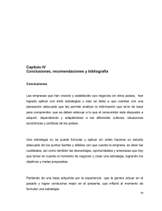 Capítulo IV Conclusiones, recomendaciones y bibliografía