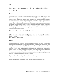 La frontera: nociones y problemas en Francia, siglos XVI