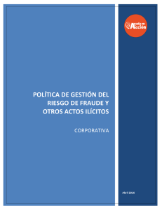 Documento de Política de gestión del riesgo de fraude y otros actos
