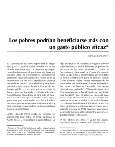 Los pobres podrían beneficiarse más con un gasto público eficaz*