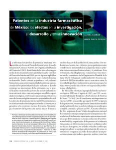 Patentes en la industria farmacéutica de México