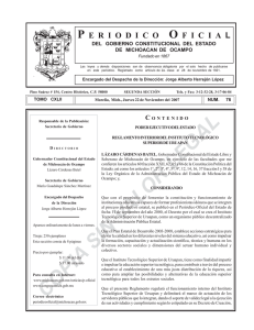 Reglamento Interior del Instituto Tecnológico Superior de Uruapan