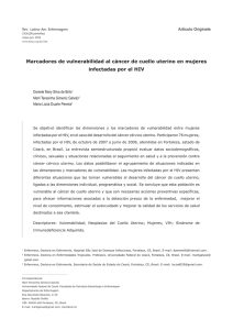 Marcadores de vulnerabilidad al cáncer de cuello uterino