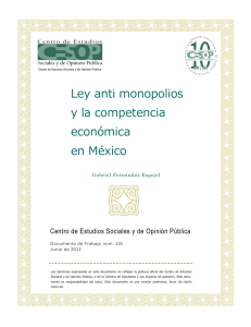 Ley antimonopolio y la competencia económica en México