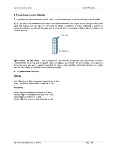 Unidad III Estructuras de Datos