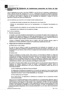 Instrucciones de tramitación de instalaciones temporales de ferias