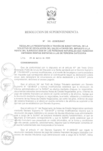 R. Superintendencia Nº 086-2009