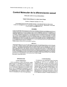 Control Molecular de la Diferenciación Sexual