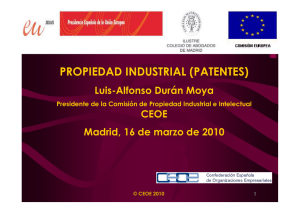 PROPIEDAD INDUSTRIAL (PATENTES)