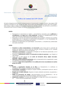 20150130 4. PolÃ-tica de Calidad del CIFP CISLAN