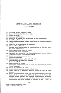 CRONOLOGÍA DE DIDEROT (1713