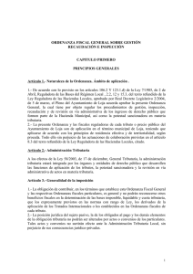 Ordenanza Fiscal General de Gestión Recaudación e Inspección