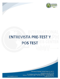 ENTREVISTA PRE-TEST Y POS TEST
