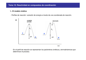 Tema 10: Reactividad en compuestos de coordinación