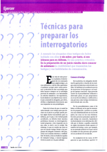 Técnicas para preparar los interrogatorios