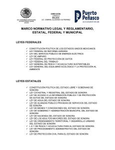 marco normativo legal y reglamentario, estatal