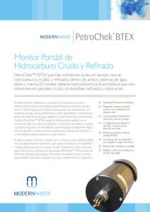 Monitor Portátil de Hidrocarburo Crudo y Refinado