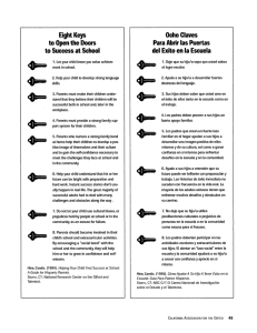 Ocho Claves para Abrir las Puertas del Exito en la Escuela