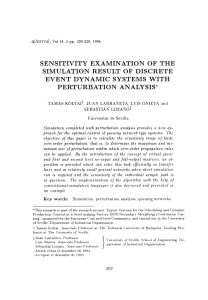 sensitivity examination of the simulation result of discrete