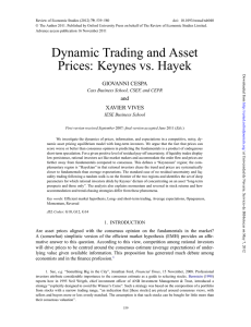 Dynamic Trading and Asset Prices: Keynes vs
