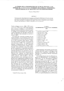 la teoria de la colonizacion de las islas aplicada a