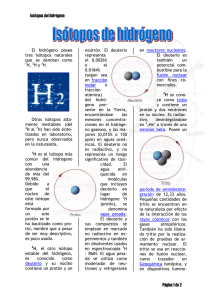 Isótopos del hidrógeno Página 1 de 2
