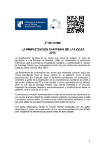 La privatización sanitaria de las comunidades autónomas