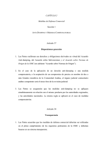 CAPÍTULO 2 Medidas de Defensa Comercial Sección 1 Artículo 37