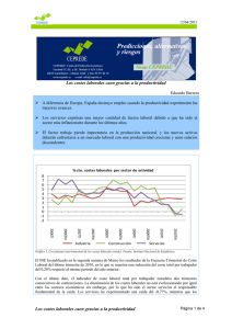 Los costes laborales caen por la productividad